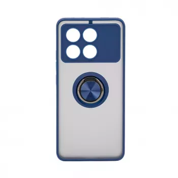 iLike Xiaomi Poco X6 Pro Capa híbrida com anel Azul-escuro