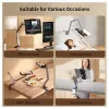 iLike GS1 Suporte universal ajustável em liga de alumínio premium para smartphone e tablet PC 4-12,9 polegadas Prateado