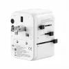 EVELATUS Adaptador de Viagem Mundial 35W com 1 USB-C PD, 2 USB-C, 2 USB-A, Branco
