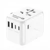 EVELATUS Adaptador de Viagem Mundial 35W com 1 USB-C PD, 2 USB-C, 2 USB-A, Branco