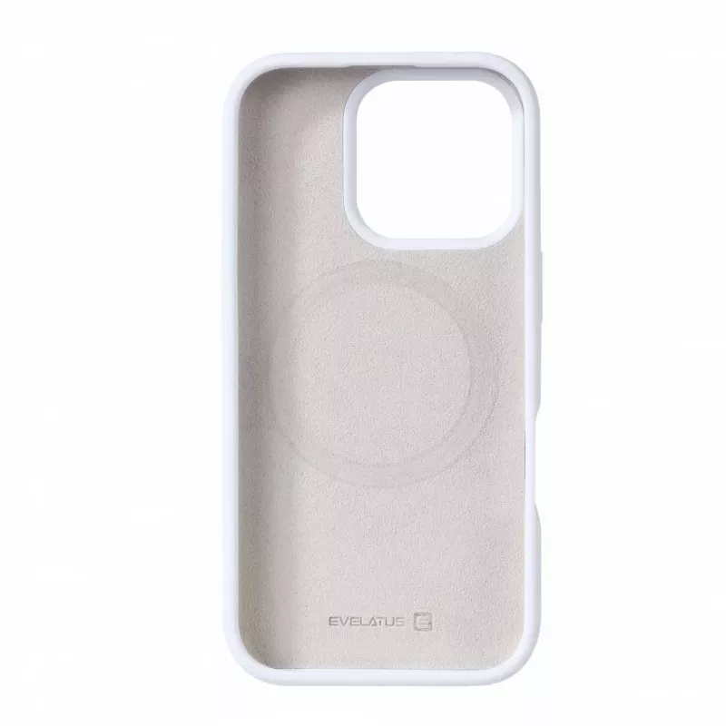 Evelatus Capa de Silicone Soft Touch MagSafe Premium para Apple iPhone 16 Pro Branco