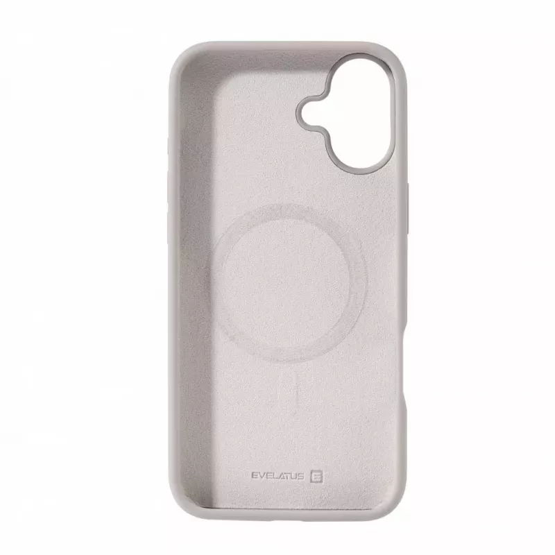 Evelatus Capa de Silicone Soft Touch MagSafe Premium para Apple iPhone 16 Plus Prateado