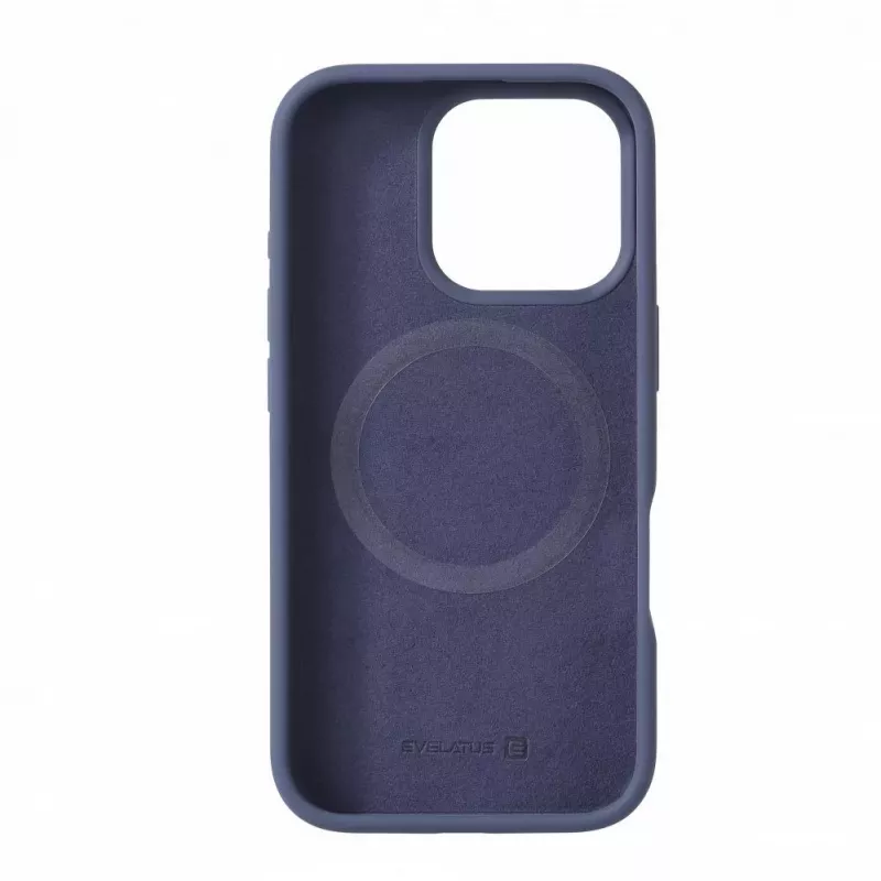 Evelatus Capa de Silicone Soft Touch MagSafe Premium para Apple iPhone 16 Pro Max Azul Meia-Noite