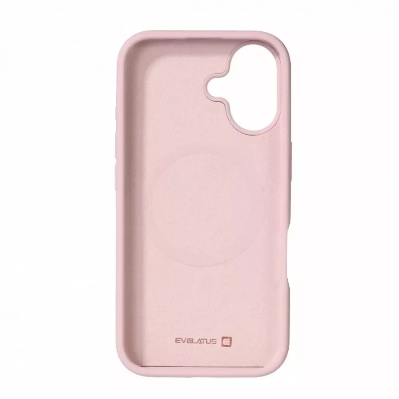Evelatus Capa de Silicone Soft Touch MagSafe Premium para Apple iPhone 16 Rosa Areia