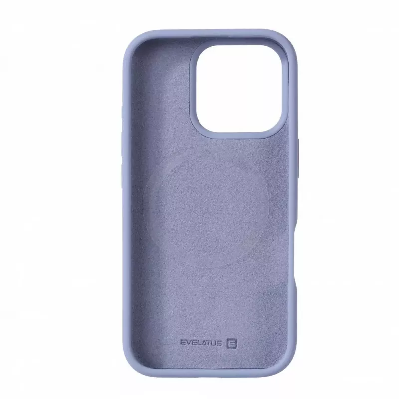 Evelatus Capa de Silicone Soft Touch MagSafe Premium para Apple iPhone 16 Pro Max Cinzento Lavanda