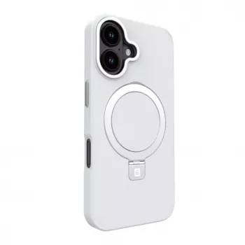 Evelatus Capa Shield com MagSafe e Suporte para Apple iPhone 16 Prateado Mate