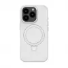 Evelatus Capa Shield com MagSafe e Suporte para Apple iPhone 16 Pro Max Prateado Mate
