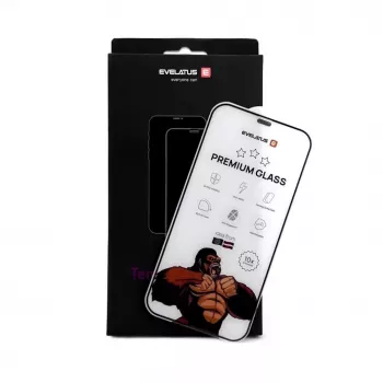 Evelatus Apple iPhone 16 Pro / 17 Corning Gorilla Glass antiestático 3D Full Cover 10X mais forte preto película de proteção de ecrã