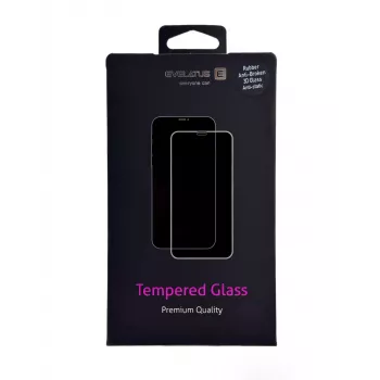 Evelatus Samsung S23 vidro 3D Full Cover com revestimento de borracha anti-quebra Japan Glue antiestático preto