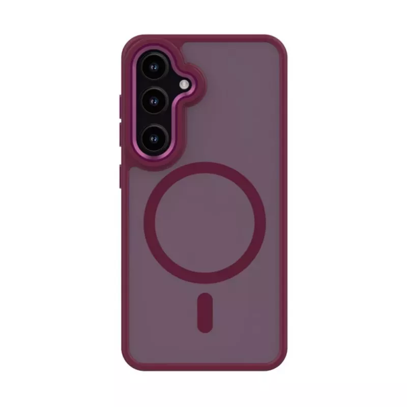 Evelatus Samsung Galaxy S24 Shield Case com MagSafe Matte Vermelho