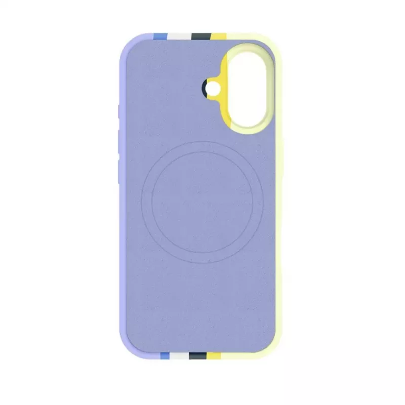 Evelatus Apple iPhone 16 capa de silicone multicolorida com MagSafe Crimson White