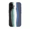 Evelatus Apple iPhone 16 Capa de silicone multicolorida com MagSafe Aura Blue