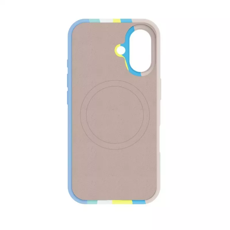 Evelatus Apple iPhone 16 Capa de silicone multicolorida com MagSafe Beige Cream