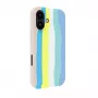 Evelatus Apple iPhone 16 Capa de silicone multicolorida com MagSafe Beige Cream