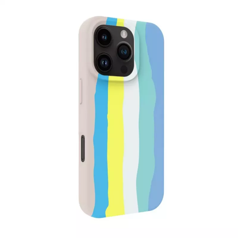 Evelatus Apple iPhone 16 Pro Capa de silicone multicolorida com MagSafe Beige Cream