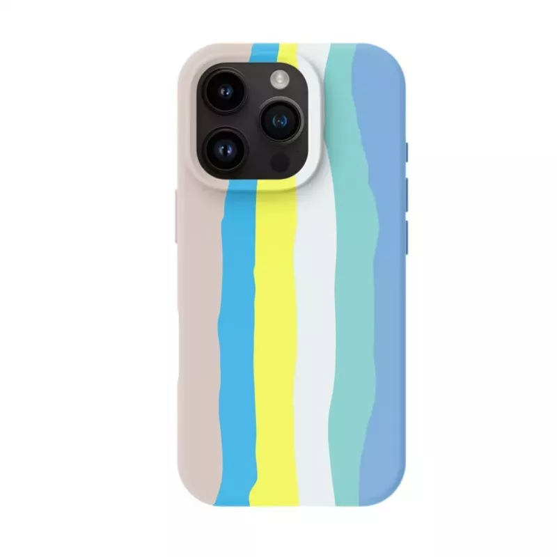 Evelatus Apple iPhone 16 Pro Max Capa de silicone multicolorida com MagSafe Beige Cream