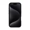 Evelatus Apple iPhone 16 capa de silicone Soft Touch Premium MagSafe com suporte preto