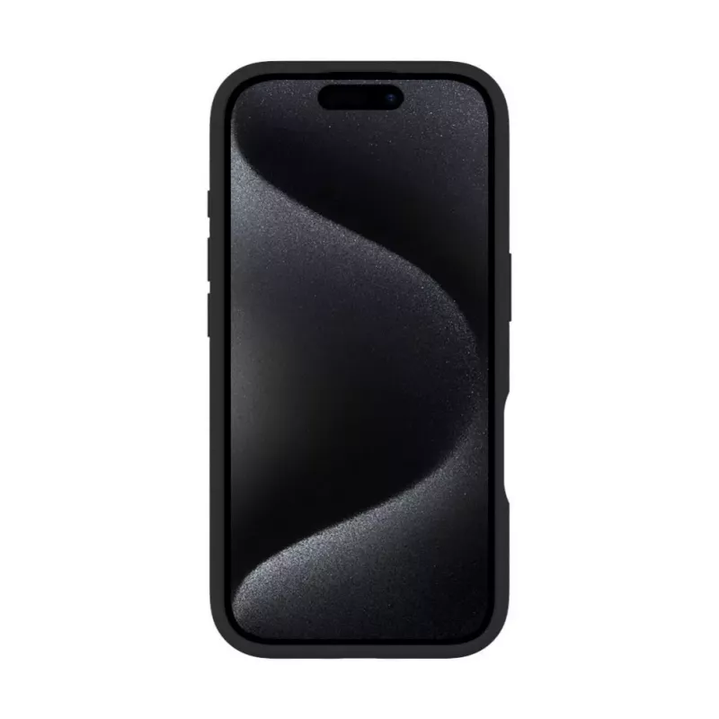 Evelatus Apple iPhone 16 capa de silicone Soft Touch Premium MagSafe com suporte preto