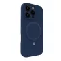 Evelatus Apple iPhone 16 Pro Premium MagSafe com suporte Soft Touch Capa de silicone Azul-escuro