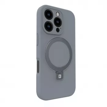 Evelatus Apple iPhone 16 Pro Premium MagSafe com suporte Soft Touch Capa de silicone Prateado