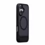Evelatus Apple iPhone 16 Capa com revestimento de borracha MagSafe com suporte preta