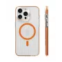 Evelatus Apple iPhone 16 Pro Suitcase capa MagSafe transparente laranja