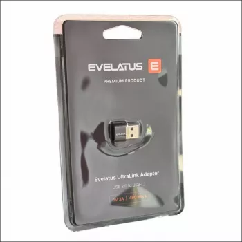EVELATUS UltraLink adaptador OTG USB 3.0 para USB-C 5V 3A 480 Mb/s Abyss Blue