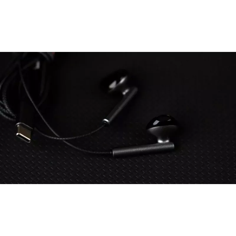 Evelatus Crystal Clear Audio auscultadores com Type-C com microfone CCA-TC-BL preto