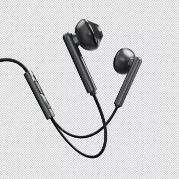 Evelatus Crystal Clear Audio auscultadores com jack de 3,5 mm e microfone CCA-3.5BL preto