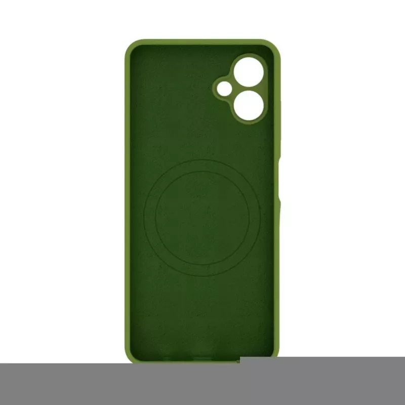 Evelatus Samsung Galaxy A06 5G capa de silicone premium magnética Soft Touch Army Green