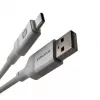 Evelatus Cabo USB-A para USB-C 2M Caixa de Alumínio Entrançado Branco