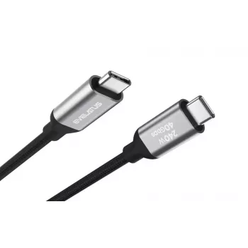 Evelatus Flex Cable Pro USB 2.0 Type-C para Type-C 1,2M 240W 5A preto