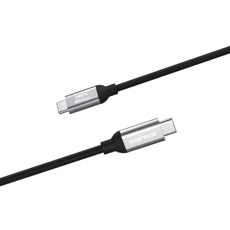 Evelatus Flex Cable Pro USB 2.0 Type-C para Type-C 2M 240W 5A preto