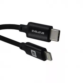 Evelatus AutoSpring Cabo Espiral USB A para Lightning 1.2M Preto