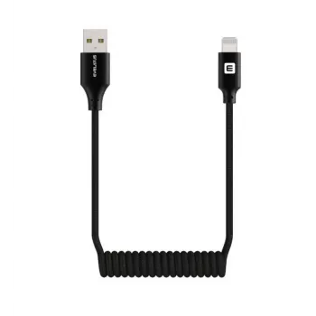 Evelatus AutoSpring Cabo Espiral USB A para Lightning 1.2M Preto