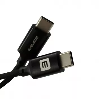 Evelatus E-Mag Power 60W Cabo Magnético USB-C para USB-C 1,2m Preto