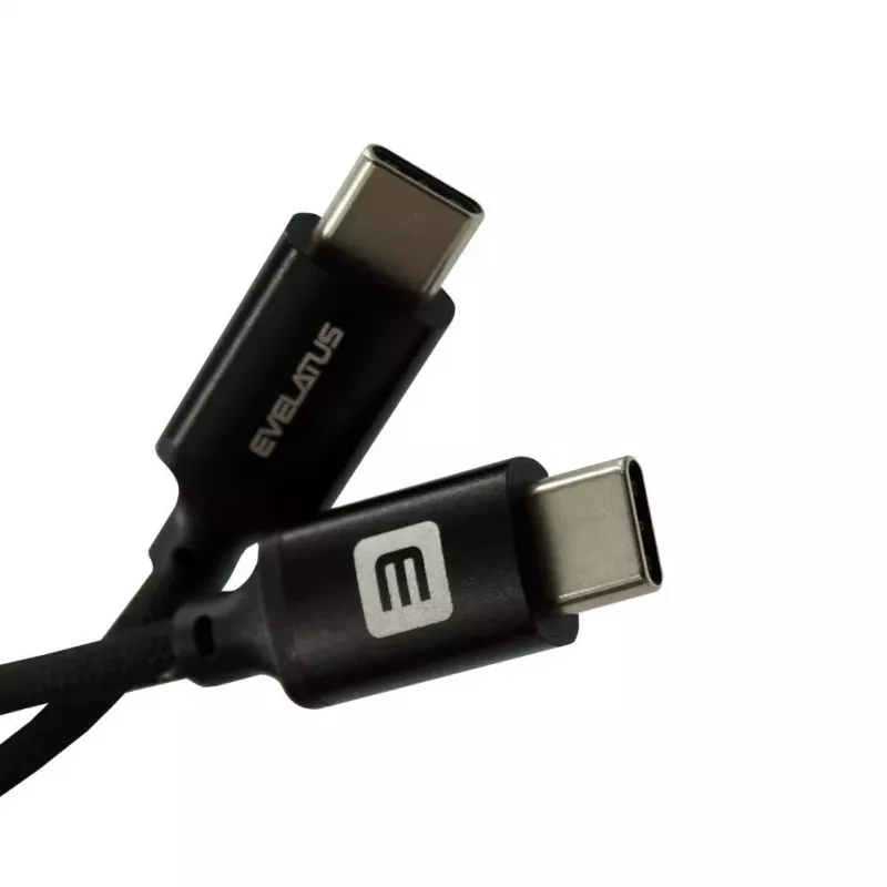 Evelatus E-Mag Power 60W Cabo Magnético USB-C para USB-C 1,2m Preto