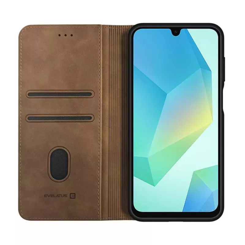 Evelatus Samsung Galaxy A16 Capa Tipo Livro Castanho