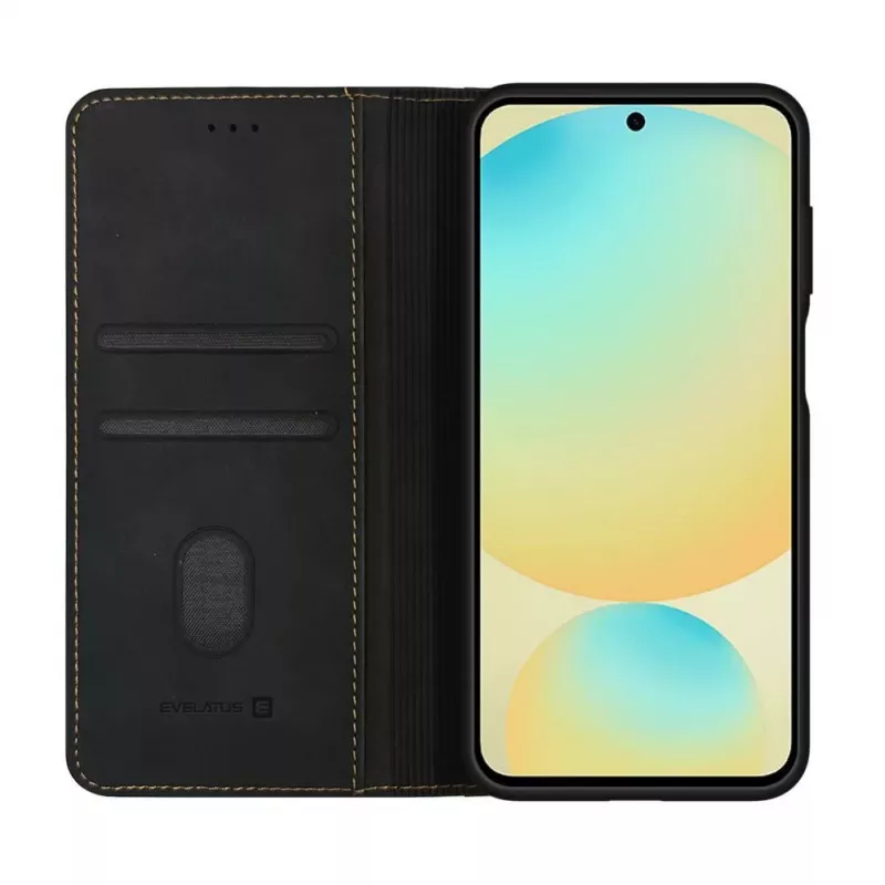 Evelatus Samsung Galaxy S24 FE Capa Tipo Livro Preto