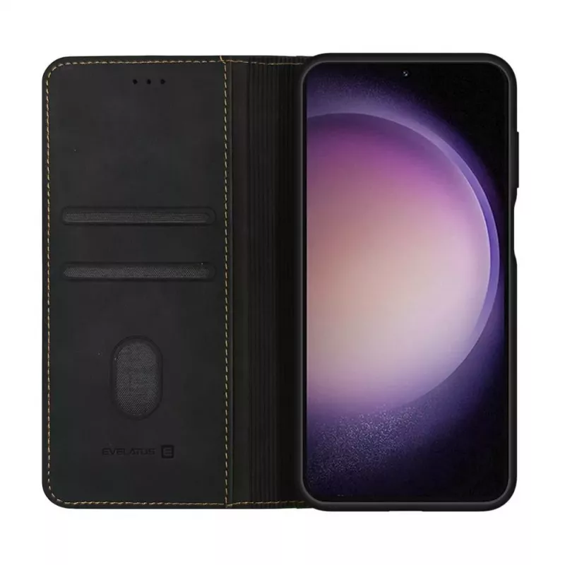 Evelatus Capa tipo livro para Samsung Galaxy S24 preta