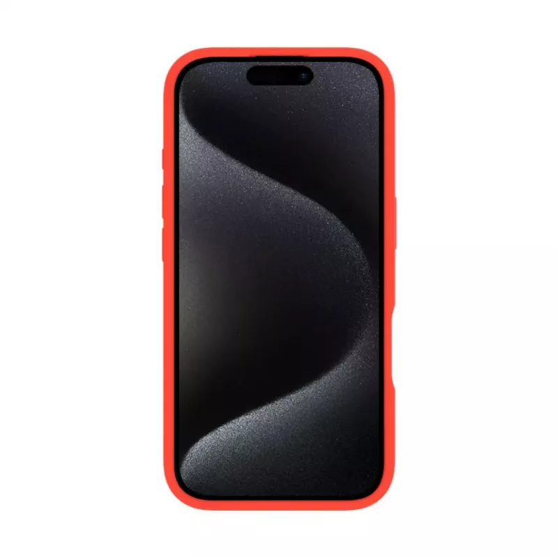 Evelatus Capa em silicone Soft Touch Premium MagSafe com suporte para Apple iPhone 16 vermelha