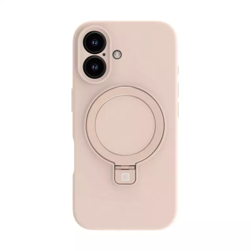 Evelatus Capa em silicone Soft Touch Premium MagSafe com suporte para Apple iPhone 16 rosa areia