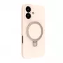 Evelatus Capa em silicone Soft Touch Premium MagSafe com suporte para Apple iPhone 16 rosa areia