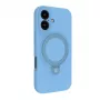 Evelatus Capa em silicone Soft Touch Premium MagSafe com suporte para Apple iPhone 16 azul