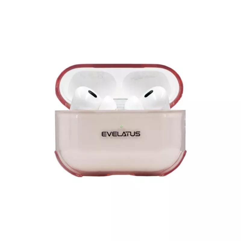 Evelatus Capa protetora em TPU para Apple AirPods Pro rosa transparente