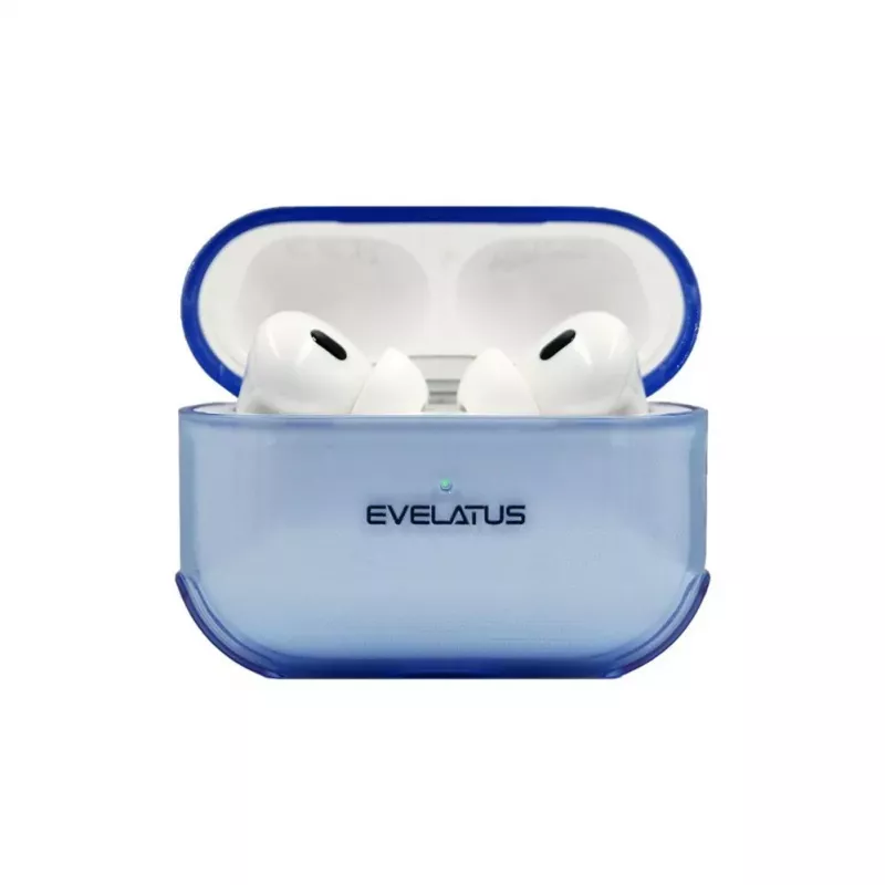 Evelatus Capa protetora em TPU para Apple AirPods Pro azul transparente