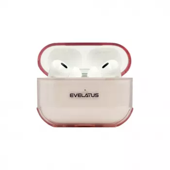 Evelatus Capa protetora em TPU para Apple AirPods Pro 2 rosa transparente