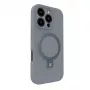 Evelatus Apple iPhone 16 Pro Max Capa de Silicone Soft Touch Premium MagSafe com Suporte Prateado