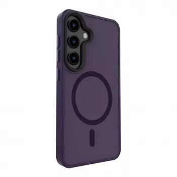 Evelatus Samsung Galaxy S25 Capa Híbrida com Íman PC+TPU Roxa