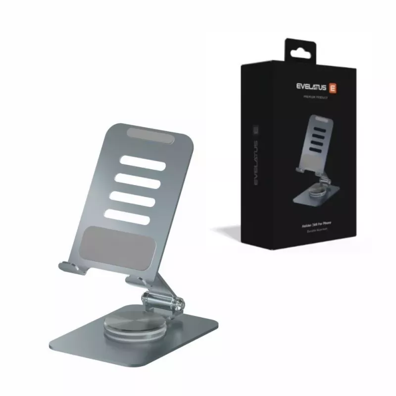 Evelatus Suporte universal L24-A 360 para telefone L24-AHFP Alumínio Prateado